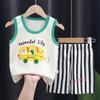 Children's Cotton Pullover Sets - Summer Boys' And Girls' Sleeveless T-shirts And Shorts Sets