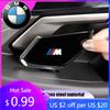 LGFHR1 2026 Car Sticker 4Pcs Car Inner Door Bowl Stainless Steel Protection Cover Stickers For BMW M E46 E90 E60 F30 F10 E39 E36 F20 G3