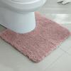 Absorbent Toilet Rug U Shaped Plush Floor Mat Machine Washable Non Slip Contour Bathroom Rug Dry Quickly for Toilet