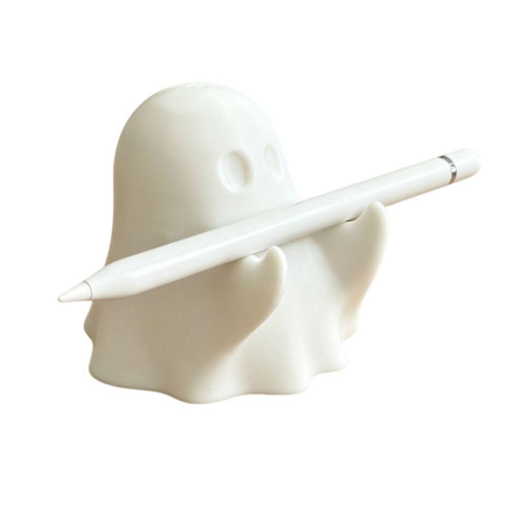 Cute Ghost Pen Holder 3D Printed Halloween Table Ornament Halloween Pen Rack Stationery Display