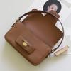 2025 Новая женская сумка из натуральной кожи Head Layer Swift Cowhide Underarm Gold Coin Bag Handheld Single Shoulder + Square Bag Cross Border