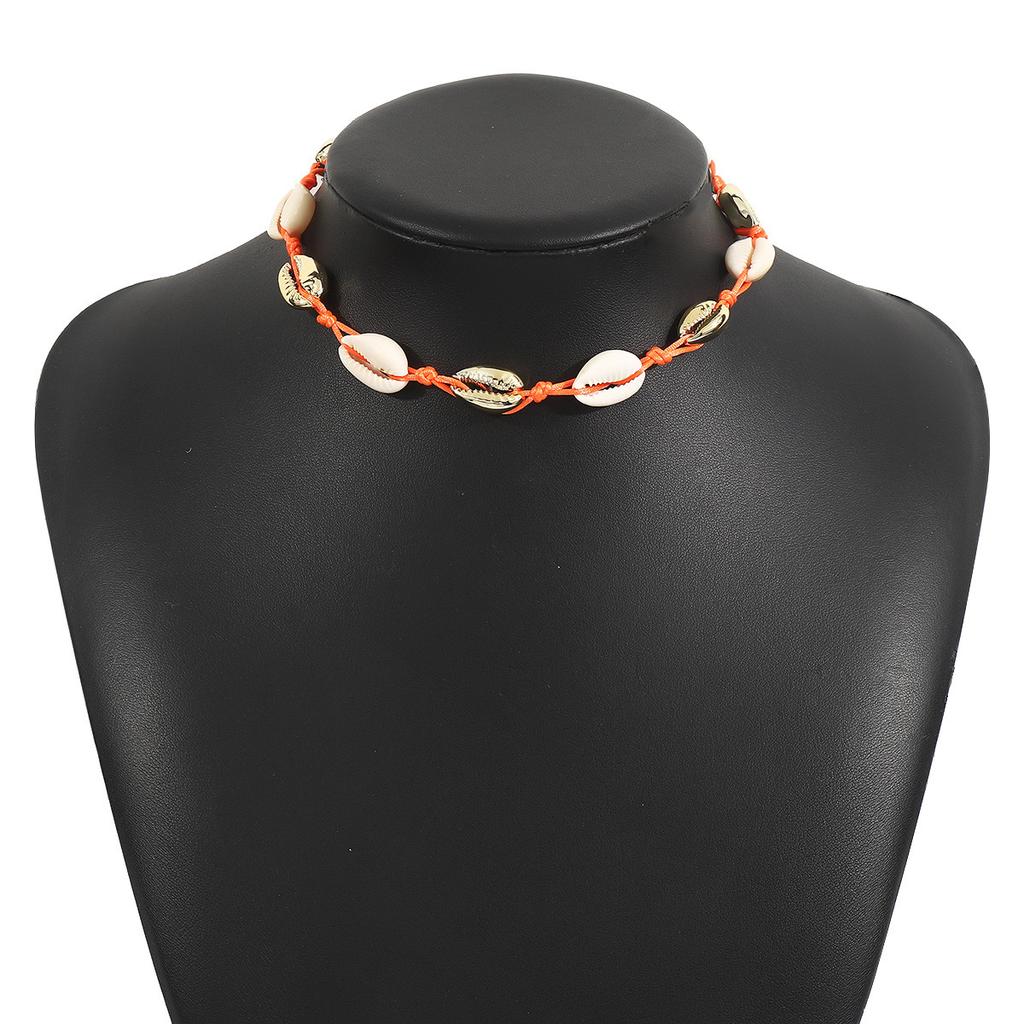 N12486 Богемное этническое плетеное ожерелье из ракушек, лето, морское побережье, досуг, отпуск, вечеринка, аксессуары для вечеринки