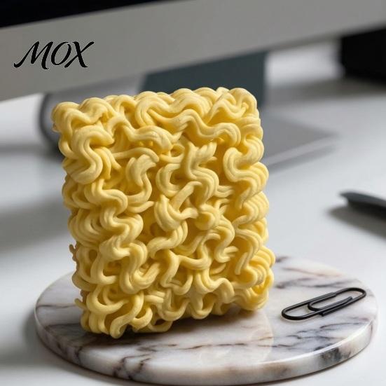 3D Printed Novelty Props Instant Noodle Figurine, Realistic Ramen Snack Desk Ornament, Food Figurines Creative Statue for Home Office Decor, Tabletop