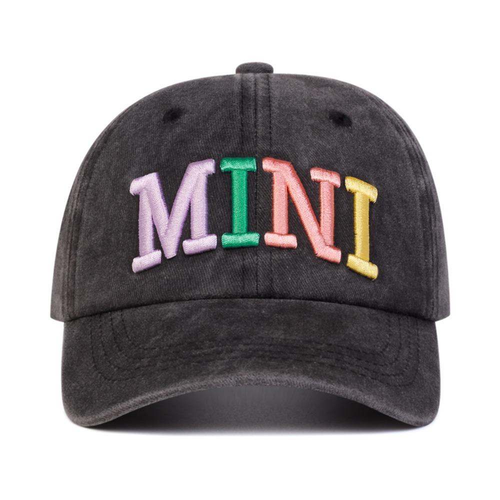 Модные washed cotton MAMA MINI вышитые кепки Винтажные дышащие для родителей и унисекс Бейсболки Регулируемые спортивные козырьки Кепка