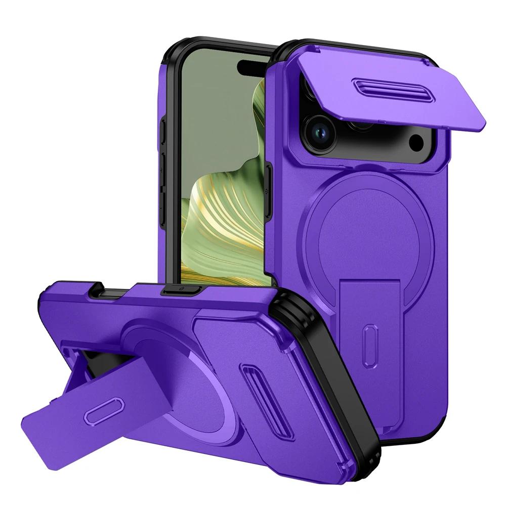 Защита объектива Чехол для телефона с камерой для iPhone 17 Pro Max 17Pro Air Магнитная подставка-чехол