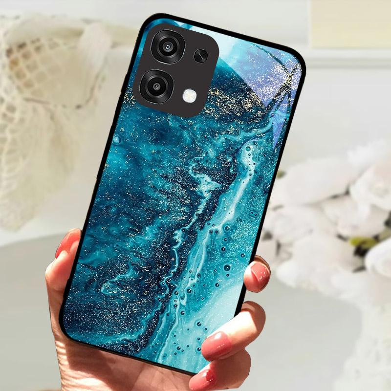Для Oppo A6 A 6 Pro F31 5G CPH2781 Чехол Модная Расписная Крышка из Закаленного Стекла Для Телефона OPPO A6Pro Fundas Защитный Чехол Coque