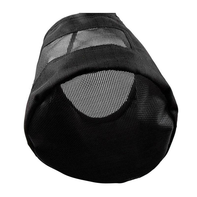 AEE4-Adjustable Elastic Hay Feed Bag For Horses - Outdoor Neck Feeding Bag In Black