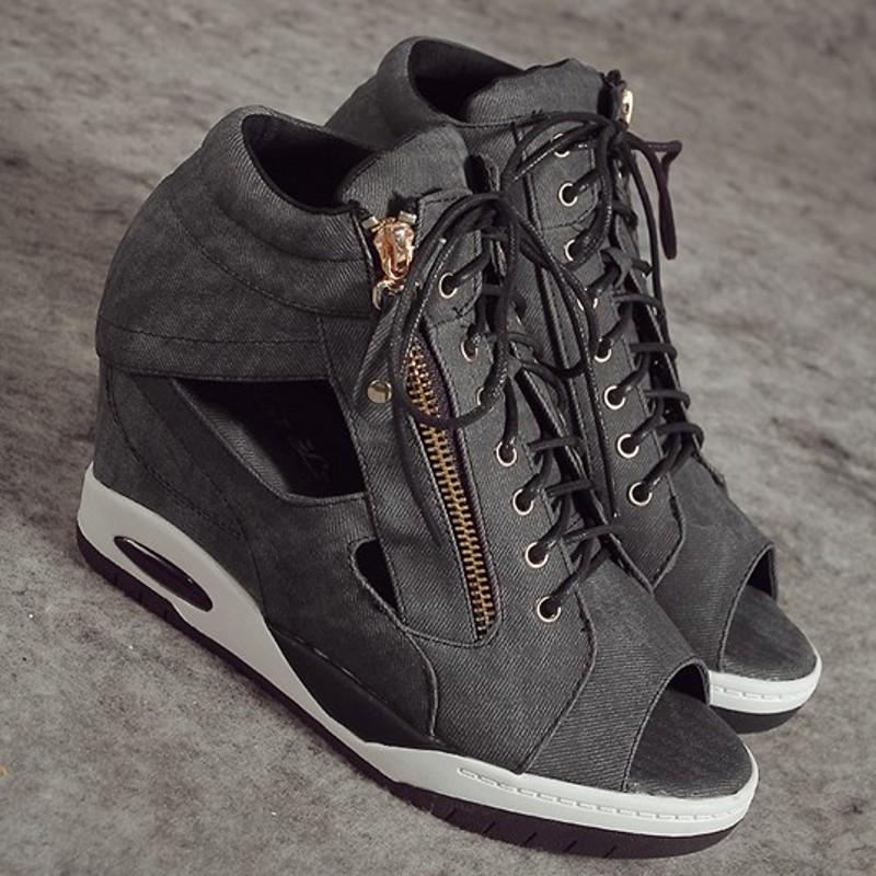 Shoes Womens Sneakers with Platform Woman Shoe Luxury Wedge Heel Basket Autumn Winter Thick Fashion High Casual Running Low Help