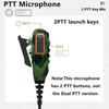 Baofeng UV-5R PTT Microphone Waterproof Camo Walkie Talkie Speaker Radio Mic 2-Pin Kenwood Type Handheld Mic For Quansheng UV-K5