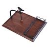 Sturdy Wood Base Castes Iron Tissue Holder and Seasoning Rack for Kitchen Countertop or Dining Table Organization