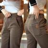 Повседневные брюки мужские и женские осенние новая тенденция мода прямые высокая эластичность облегающие брюки мужские