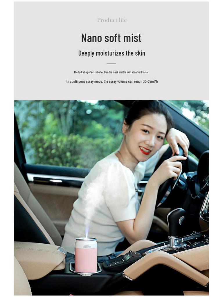 Portable USB Creative Coke Can Humidifier for Home, Office, and Car