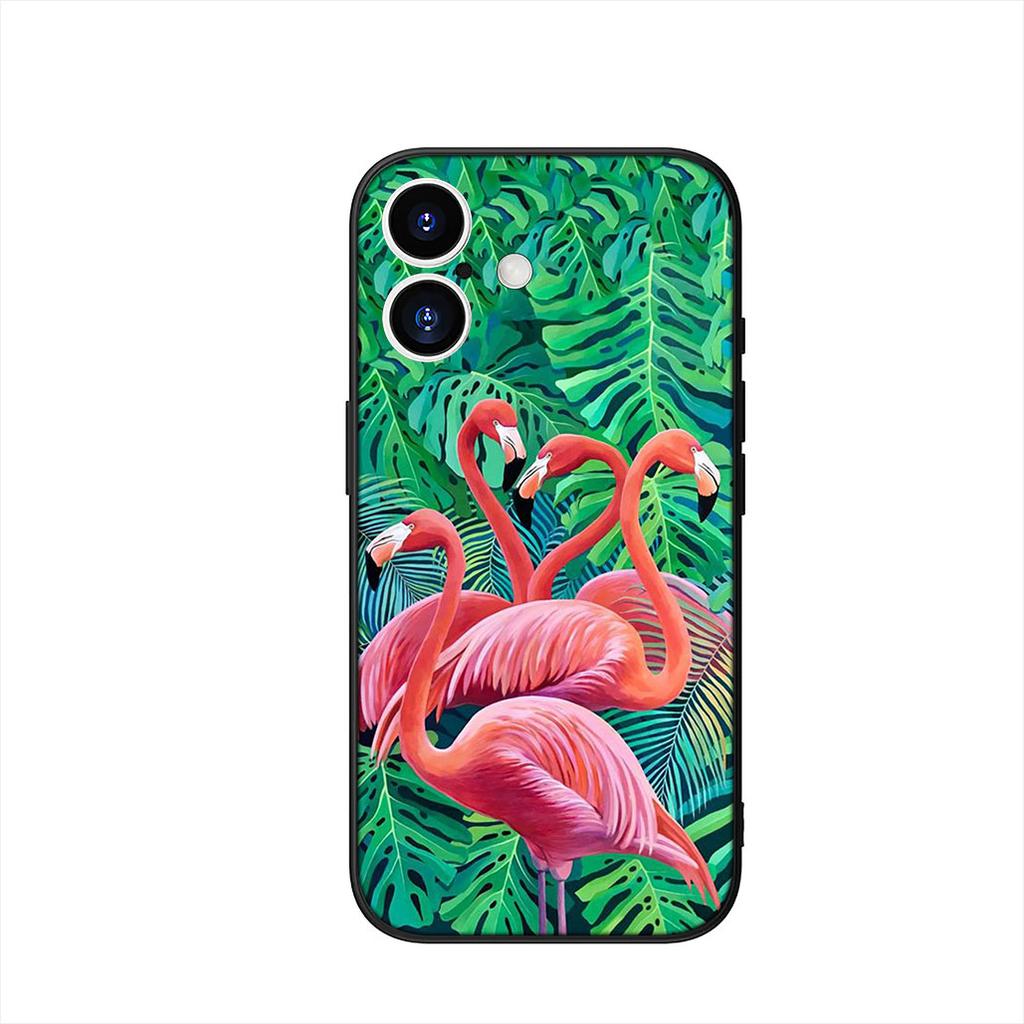 Flamingo Phone Cover Case for Apple iPhone 16 15 14 Plus 13 12 Mini 17 Pro Max + 16E Air 16+ ProMax Casing