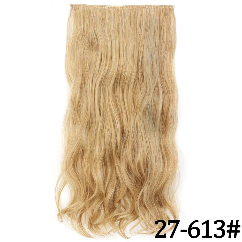 MERISIHAIR Длинные волнистые синтетические волокна 22 дюйма 5 зажимов для наращивания волос Волнистые прямые волосы Черный Коричневый Блондинка Повседневная одежда