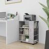 VidaXL Cabinet On Wheels Concrete Grey 60x35x75 Cm Chipboard