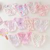 6pcs /lot Girls' Teethed Triangle Pants Made Of Cotton And Girls' Lace Underwear