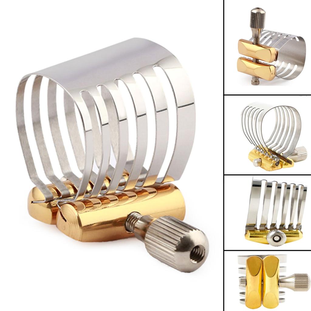 Stainless Alto/Tenor/Soprano Saxophone Mouthpiece Ligature Profession Alto Saxophone Mouthpiece Ligature Clip Durable
