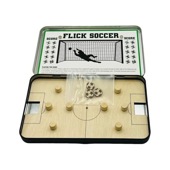 Travel Wooden Board Game Baseball Rugby Flick Soccer Knuckle Dice Game Multi-Players Interactive Desk