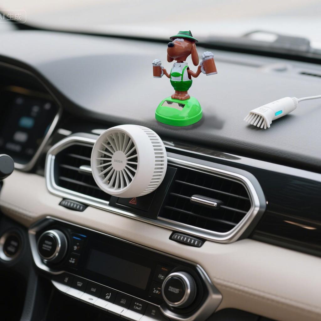 Dashboard Decor Bobble Solar Powered Puppy Dashboard Decoration Funny Swinging Figures Cartoon Puppy Interior Decor For Driver