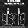 Сверхлегкие велосипедные педали из алюминиевого сплава, 3 подшипника, велосипедные педали, противоскользящие, водонепроницаемые, плоский широкий велосипед