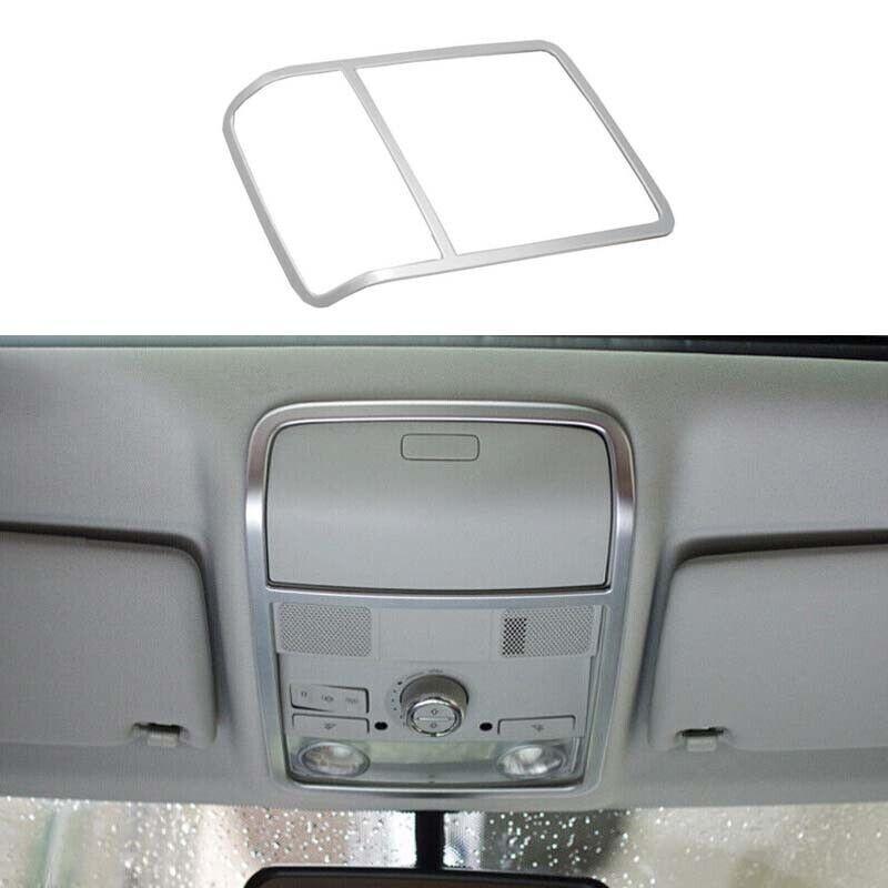 For Volkswagen Tiguan Front Reading Light Lamp Frame Trim Silver ABS 2010-2016