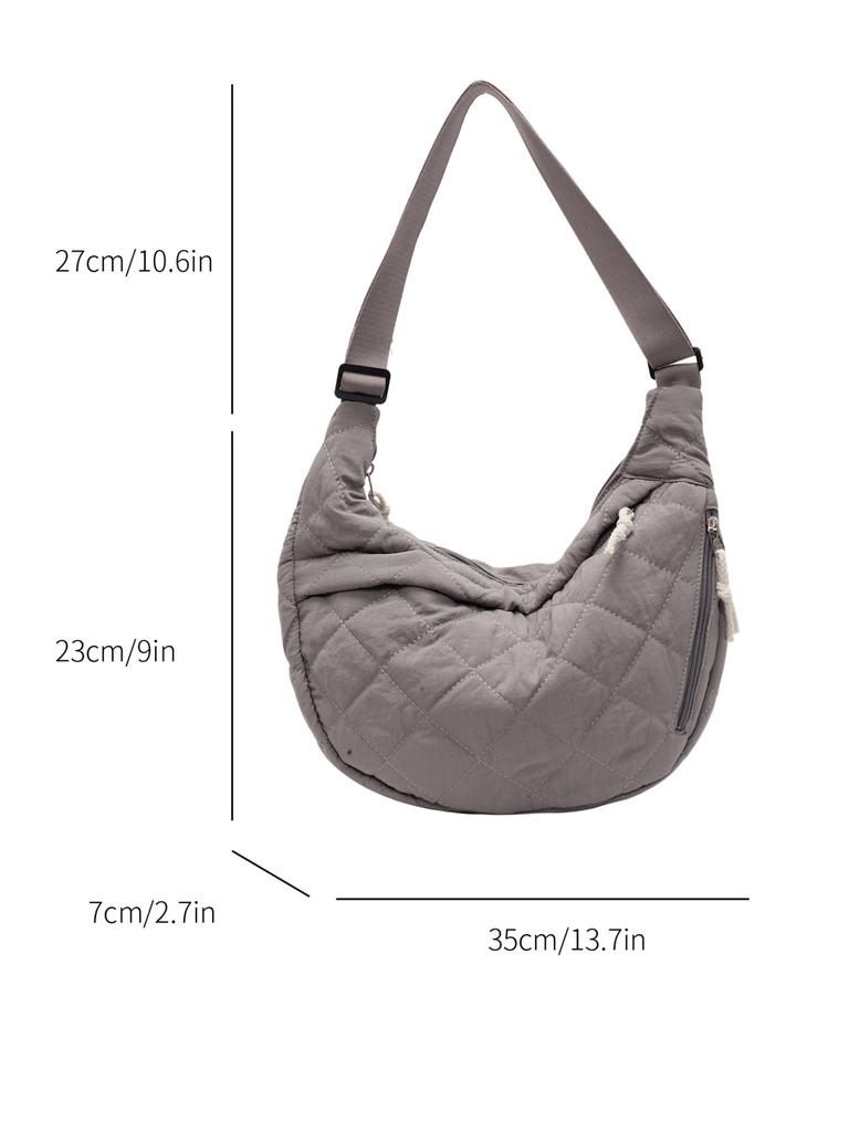 Large-capacity High-end Bag Women's 2025 New Autumn and Winter Tide Fashion Niche Nylon Single Shoulder Oblique Span Dumpling Bag