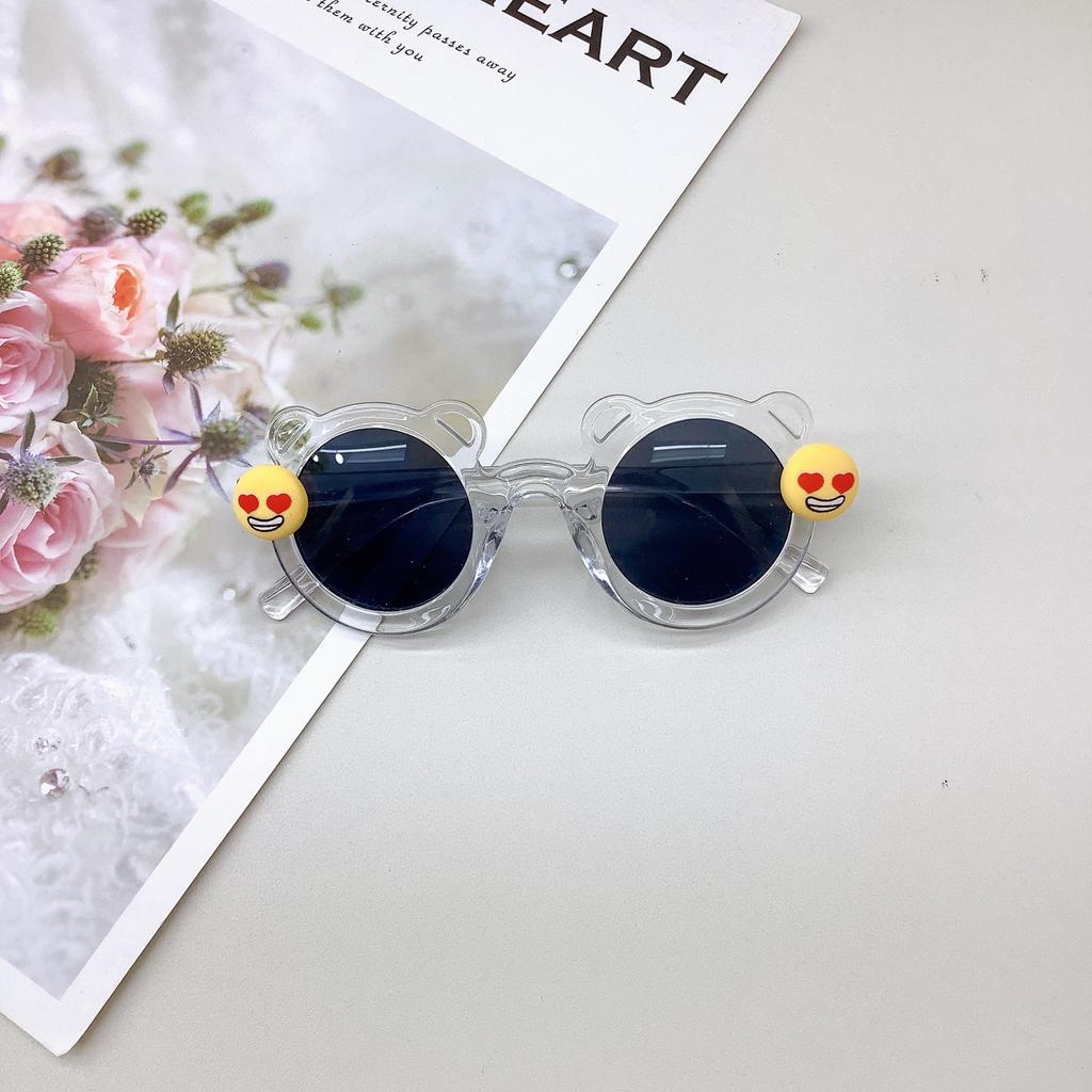 Модные детские солнцезащитные очки с милым медведем, детские солнцезащитные очки, мужские и женские солнцезащитные очки в форме сердца с защитой от ультрафиолета