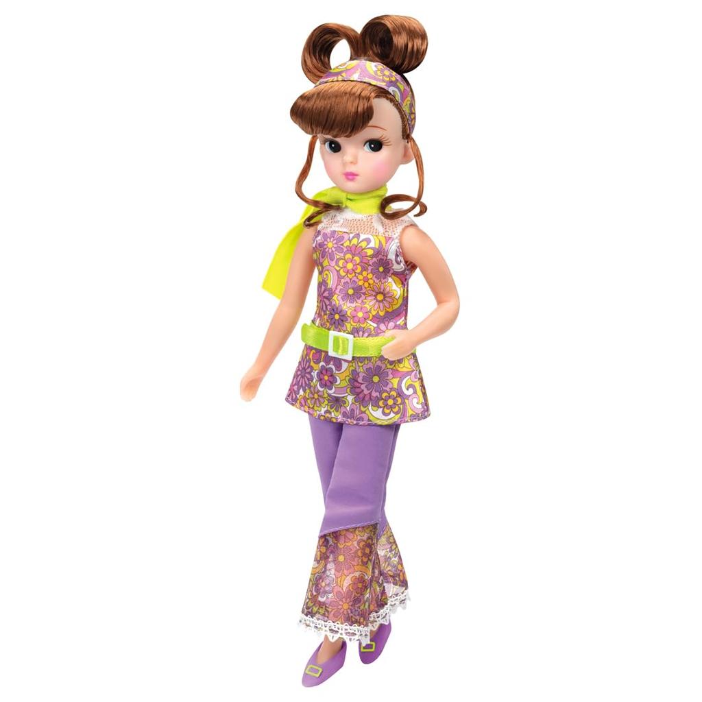 Takara Tomy Doll Retro Licca Margaret Pretend Play Toy for Ages 3 and Up Licca-chan Go-Go Dress-Up