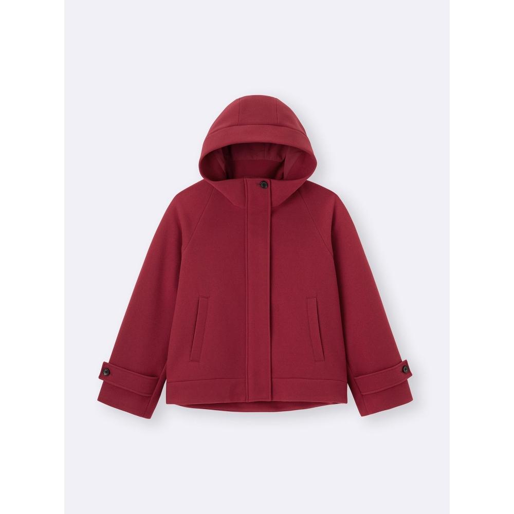 GU by Uniqlo Уютное короткое худи-пальто из мельттона  Зимний товар 2025