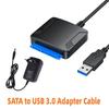 USB 3.0 Адаптер-кабель для 2,5" 3,5" HDD SSD Жесткого диска 5 Гбит/с Внешний Конвертер с 12В Адаптером Питания USB 3.0 в SATA Конвертер