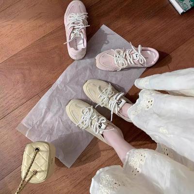 Версия из овчины~ 3 см увеличение внутренней высоты девушка жемчужная кожа повседневный стиль балетки на платформе женские