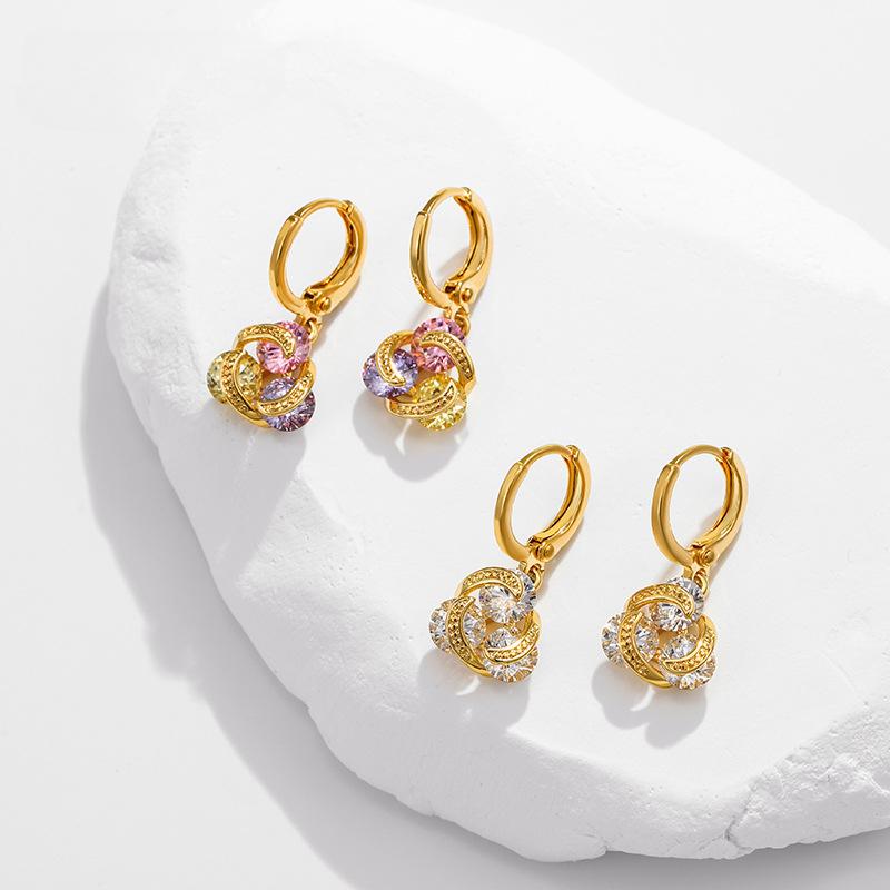 Высококачественные ретро-серьги с цирконом, падающие темпераментные женские свадебные серьги