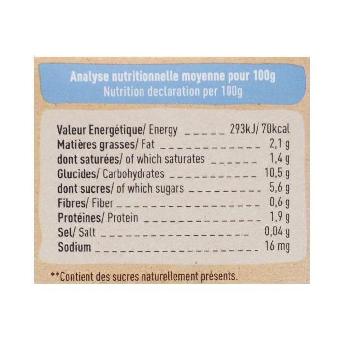 Babybio - Gourde Brassé Chèvre Pomme Framboise - Bio - 4x85g - Dès 6 Mois