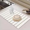 Foldable Dish Drainer Mat Absorbent Placemat Bathroom Rug Stone Dish Drying Mat Sink