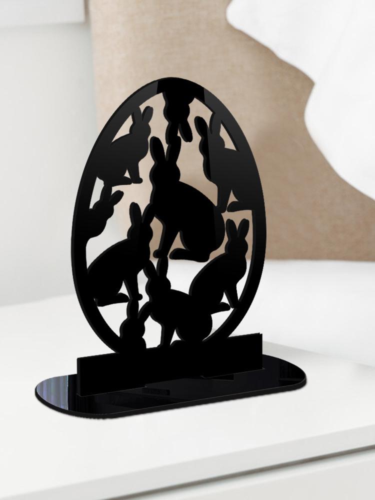 Пасхальное декоративное украшение Акриловые яйца-кролики Пасхальные яйца Зеркало Настольное украшение Праздничное украшение Домашний декор Рождественские украшения оптом