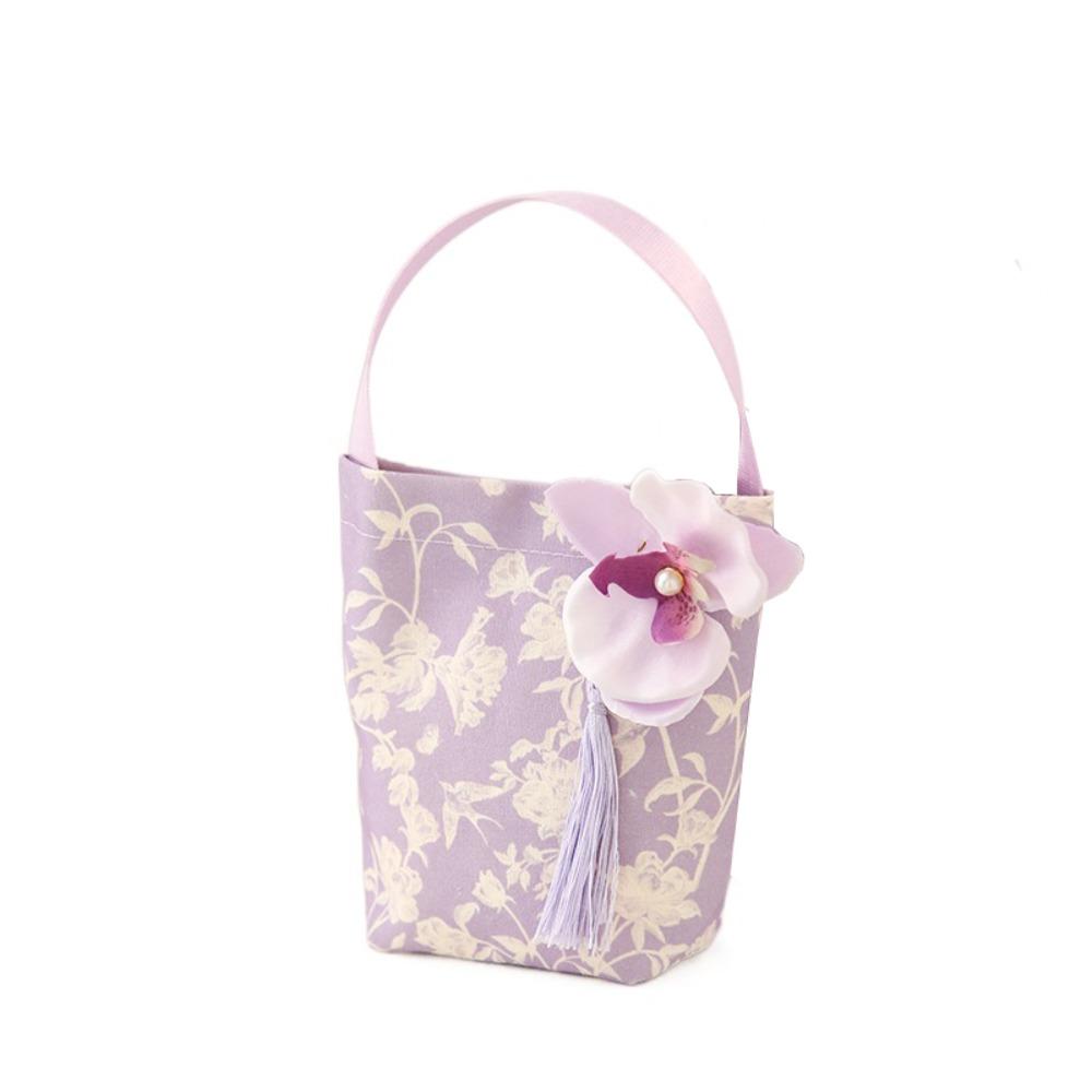 Butterfly Orchid Flower Pendant Wrist Hand Bag Korean Style Wedding Candy Bag  Female/Girls