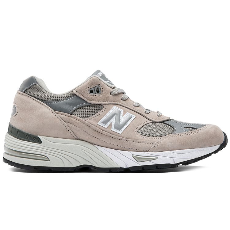 New Balance Мужские 991 Сделано в Англии Серый Белый Мужские Кроссовки M991GL