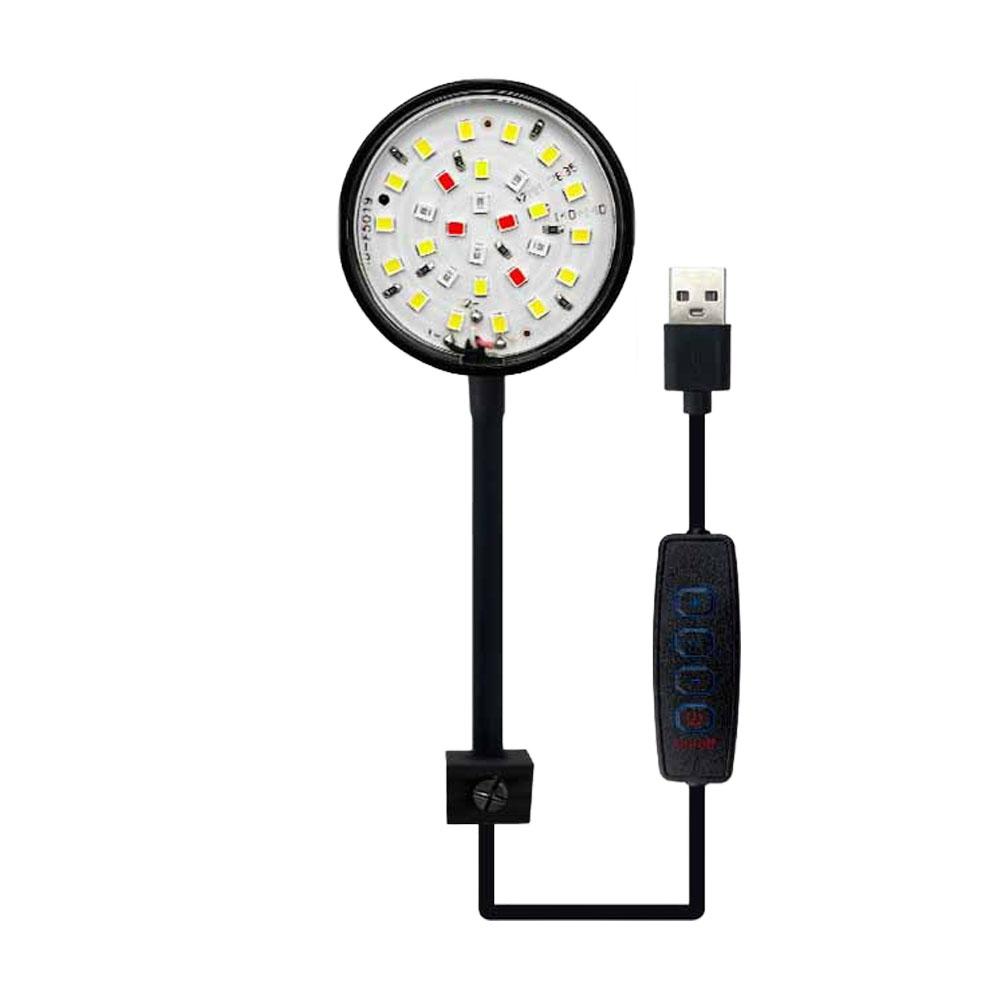Светодиодная клипса для аквариума с регулируемым вращением на 360°, имитирующая солнечный свет, высокая яркость, энергосберегающая, USB, для водных растений