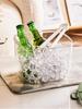 Large Transparent Outdoor Camping Ice Bucket with Tray