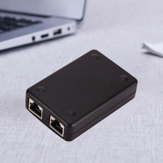 2 Port RJ45 Lan Network Switch Hub Computer Ethernet Internet Converter Adapter