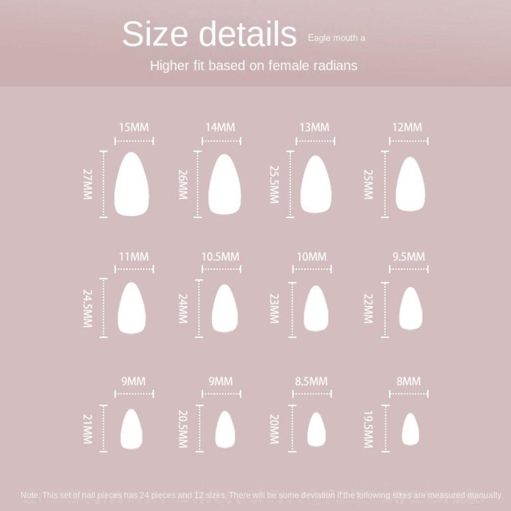 24 шт. маникюр DIY пресс на ногтях съемные однотонные накладные ногти шпильки длинные французские