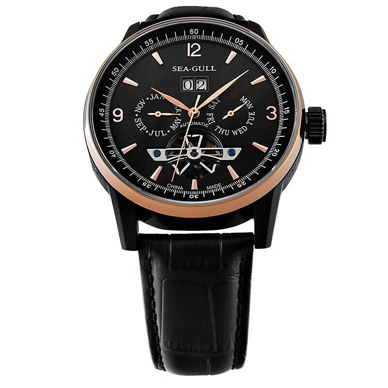 Мужские автоматические скелетные часы Seagull с тройным календарем