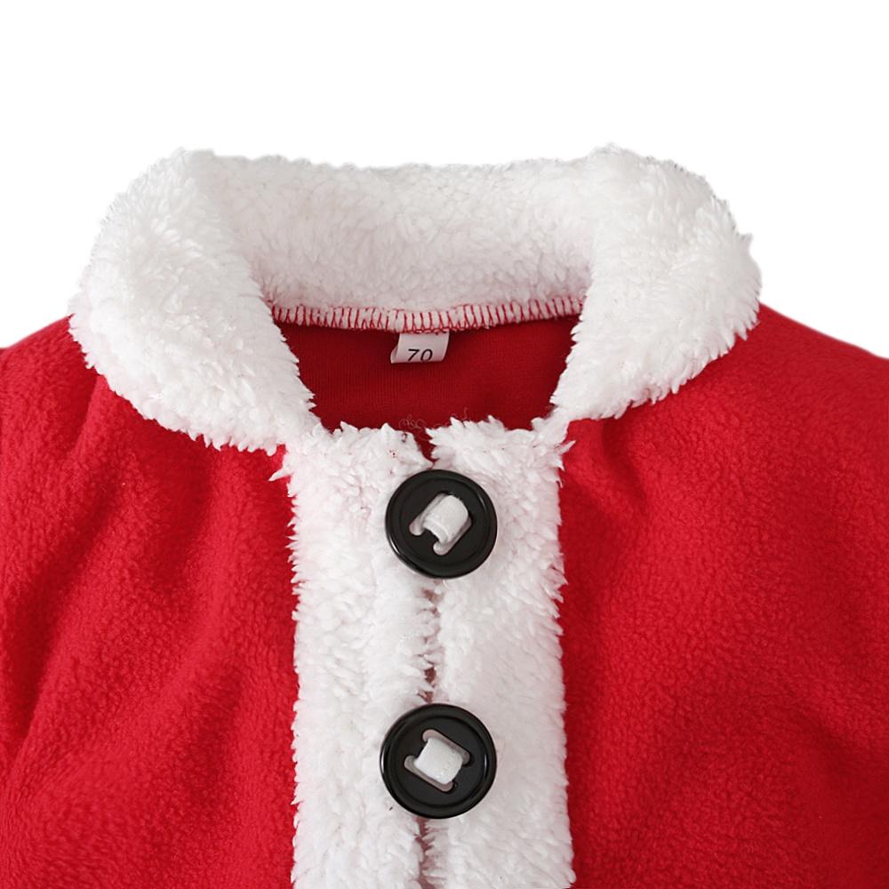 Christmas Santa Claus Cosplay Costumes Baby Boys Girls 4PCS Outfits Clothes for 0-7 Years