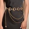 Hip Hop Style Vintage Womans Layered Belt Moon Star Waistband Dress Cummerbands Punk Waist Chain