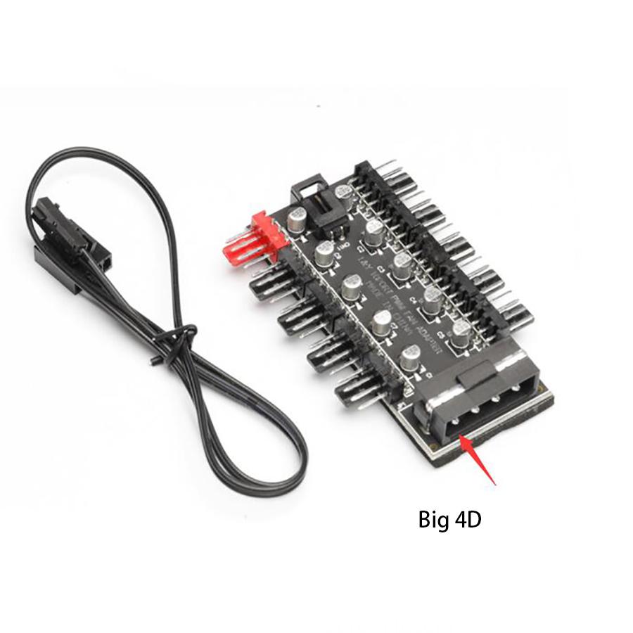 10 Ports PWM 4pin CPU Cooler / Case / Chassis Cooling Fan Hub,10 Port 12V 4 Pin Fan PWM Fan Hub Controller
