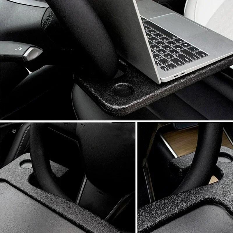 New Car Universal Laptop Stand Food And Beverage Stand Desk Steering Wheel Tray Table Stand Auto Interior Accessories Storage