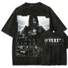 Игры Action Death Stranding Периферия Печатная футболка Мужская Женская Уличная одежда YK Модные футболки Винтажная Стирка Хлопок Оверсайз Топ