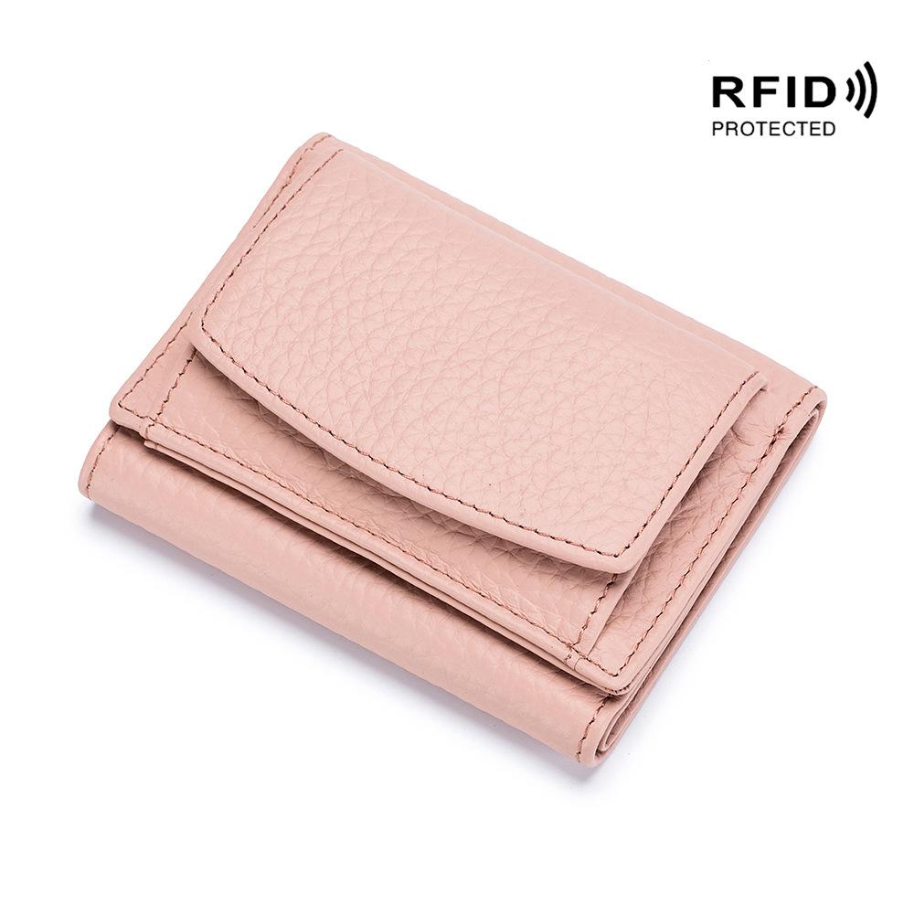 Genuine Leather Women Wallets and Purses Fashion Small Wallet with Mini Coin Pocket Rfid Blocking Purse