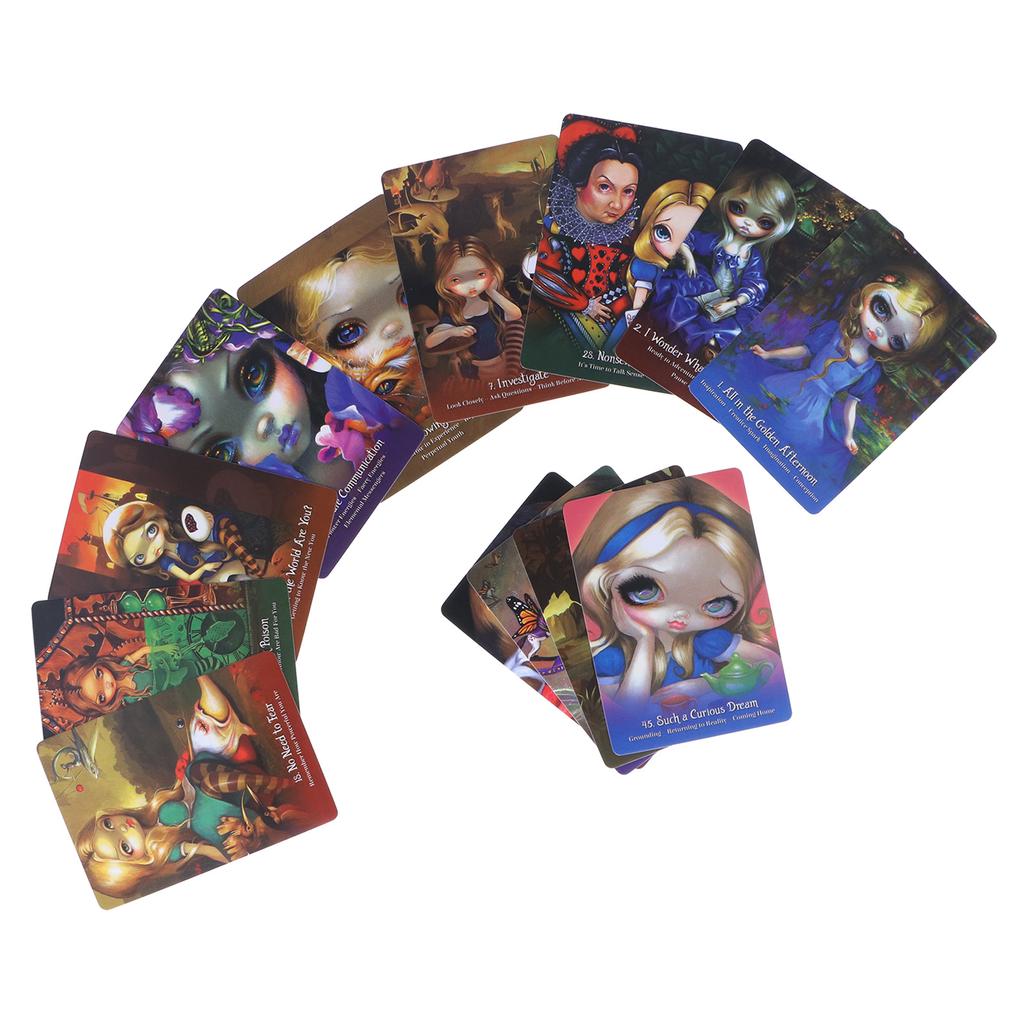 Wonderland Hologram Paper Tarot Cards Divination Playing Cards Interaction Board Game Card