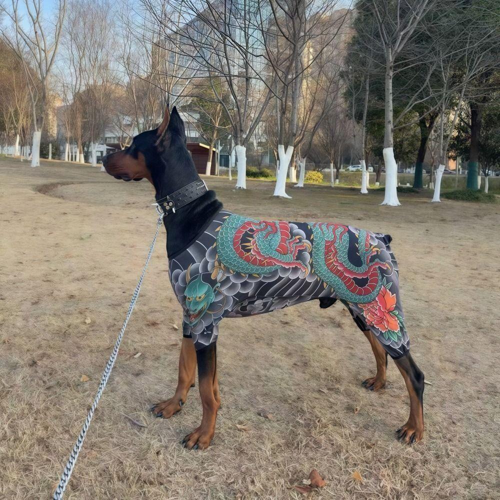 Lifelike Dog Cat Tattooed Vest Four Seasons Pet Clothes Pet Tattoo Jacket For Pet S To 6XL